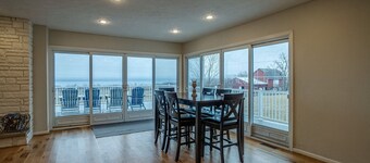 Panoramic lake view retreat with firepit! Centrally located on Wine Trail!