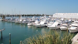 A marina with numerous boats docked. -  Oceanfront Marina Condo With All Luxuries (Key West)