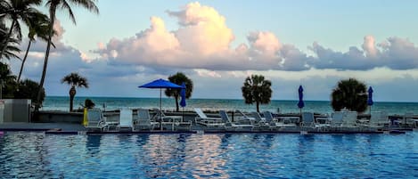 Outdoor pool, a heated pool