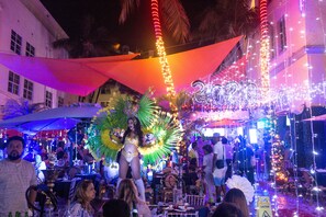 Outdoor banquet area