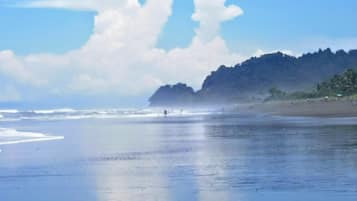 Private beach, beach towels