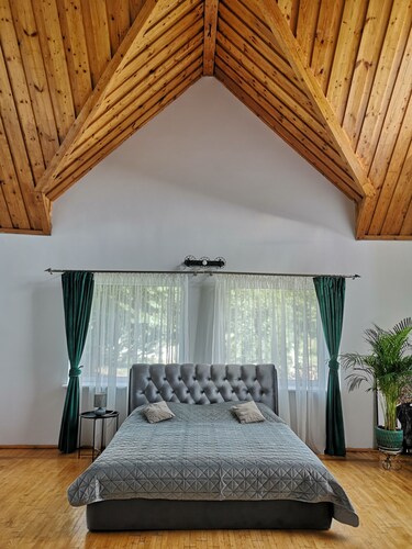 Villa in reservate with pool and sauna, surrounded by river and woods.