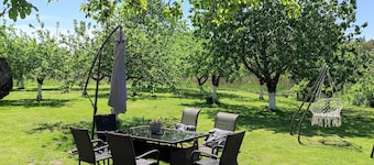 Villa in reservate with pool and sauna, surrounded by river and woods.
