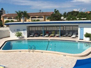 Outdoor pool, a heated pool