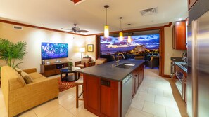 Smart TV - Luxury 3-Bedroom Villa with Expansive Ocean and Lagoon Views (Kapolei)