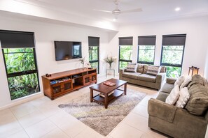 Smart TV, video games, DVD player, books