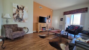 Smart-TV, DVD-spiller og bøker