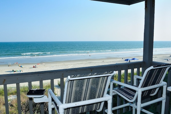 The beach from the balcony