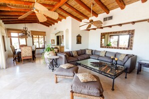 TV, DVD player, stereo