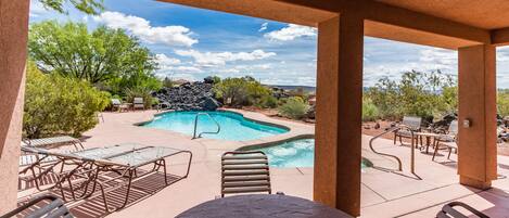 Outdoor pool, a heated pool