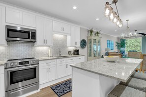 Fridge, microwave, oven, stovetop - Marina view Condo in Wild Dunes Resort, Isle of Palms, SC (Isle of Palms)