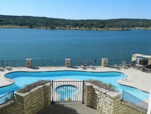 Indoor pool, outdoor pool - Lake front retreat at the Island on Lake Travis -1 (Lago Vista)