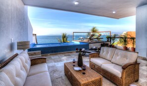 Terrace/patio - Best location right on Los Muertos beach, Sky Suite D (Amapas)