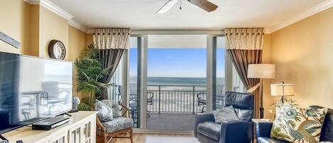 TV, DVD player, books