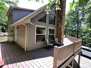 Terrace/patio - Gorgeous Chalet in the Perfect Setting, Truly One of the Poconos Best (Lake Harmony)
