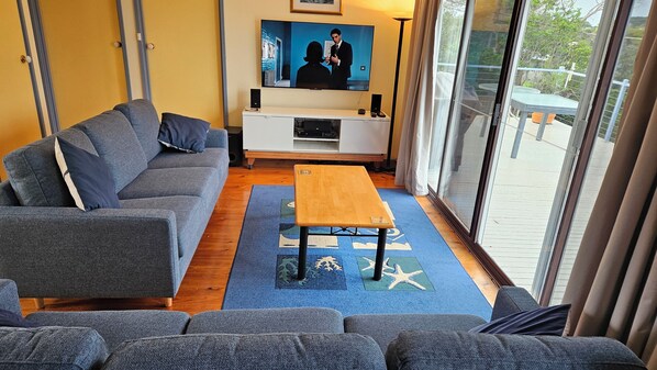 Smart TV, video games, DVD player, table football