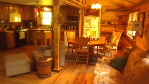 Smart TV, DVD player, books, video library