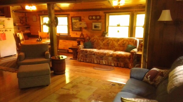 Smart TV, DVD player, books, video library