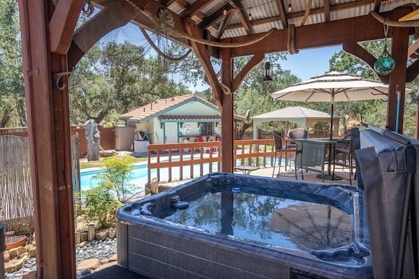This is a large hot tub for at least 6-8 guests