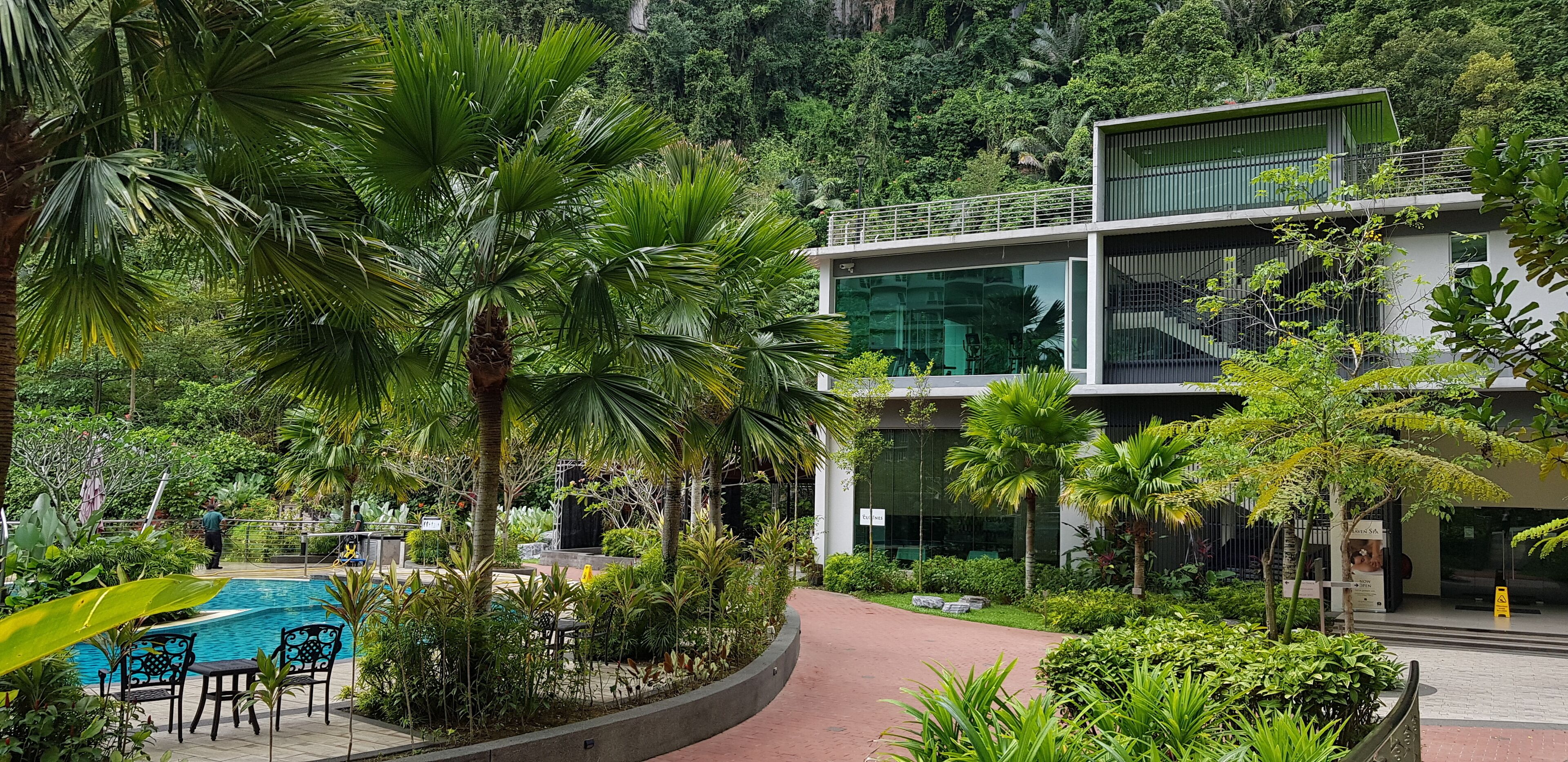 Una piscina riscaldata