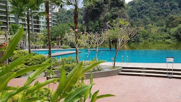 A heated pool