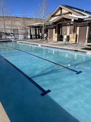 Outdoor pool, a heated pool