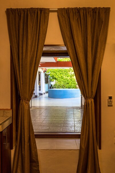 Plunge pool view! studio w/Netflix, wine cooler, etc. .9 mi. from central sq.