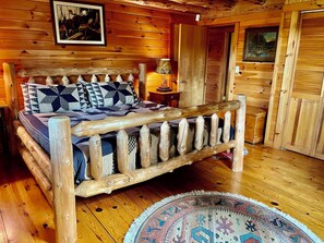 5 bedrooms, iron/ironing board, WiFi - Ultimate Privacy ~ NW Adirondack, Log Cabin, 16 Acres, Includes Pontoon Boat!  (South Colton)