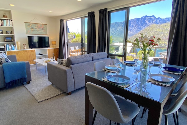 Breathtaking panoramic views across Lake Wakatipu and Remarkables mountains.