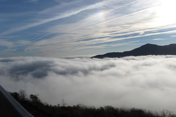 View from the balcony above the clouds!