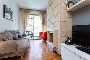 TV, fireplace, DVD player