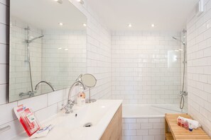 Hair dryer, soap, shampoo