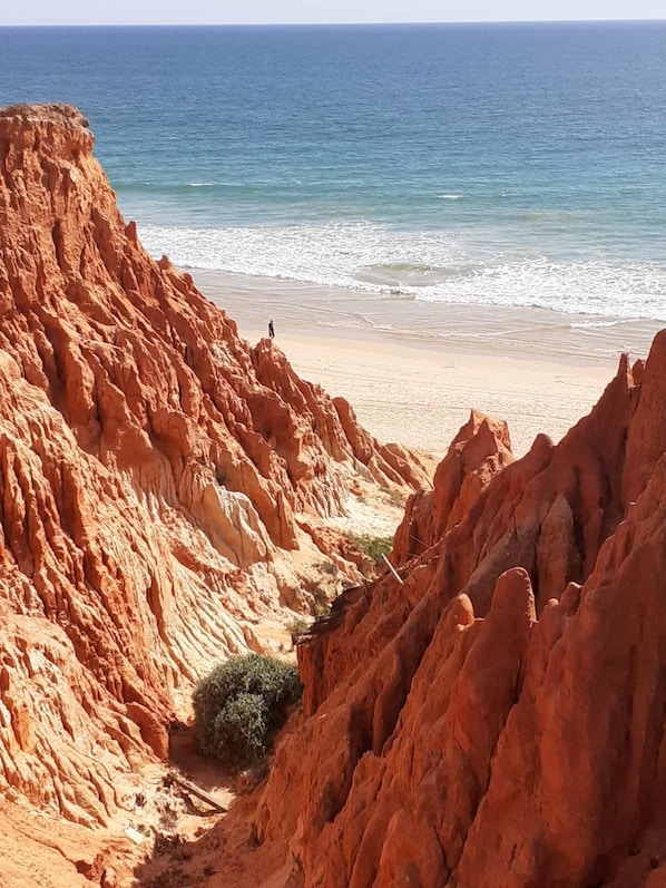 Plage à proximité, chaises longues
