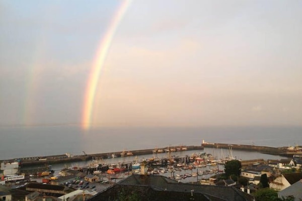 Newlyn Fish quay as seen from the apartment.