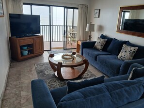 TV, DVD player, books