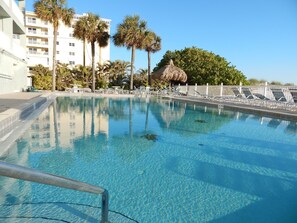 Outdoor pool, a heated pool