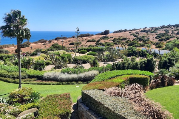 cliff and walking path view from terrace