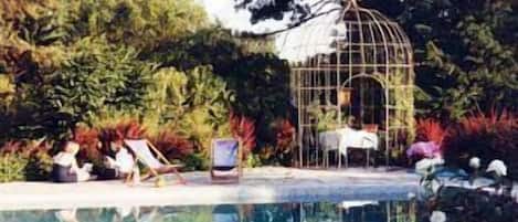 Piscine extérieure, piscine chauffée