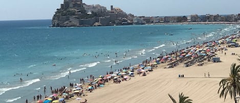 Playa en los alrededores y camastros 