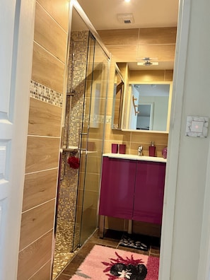 Bañera, secador de pelo, toallas