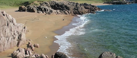 Beach nearby, sun loungers