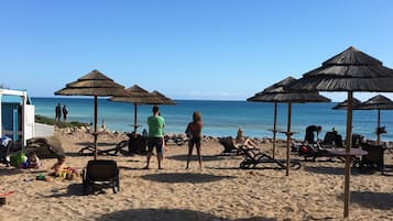 Playa en los alrededores y camastros