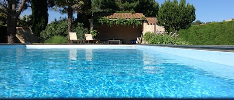 A heated pool