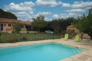 Outdoor pool, a heated pool