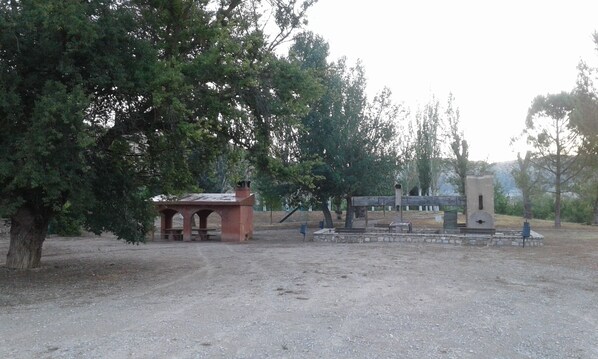 A park with a gazebo, playground, and stone structures. - RUSTIC TOWER. Expensive allowed. Rent above the floor (Nonaspe)
