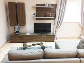 Smart TV, DVD player, books