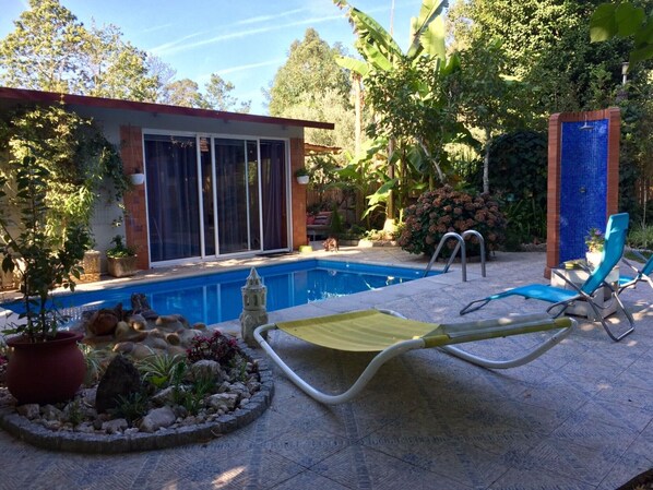 A heated pool