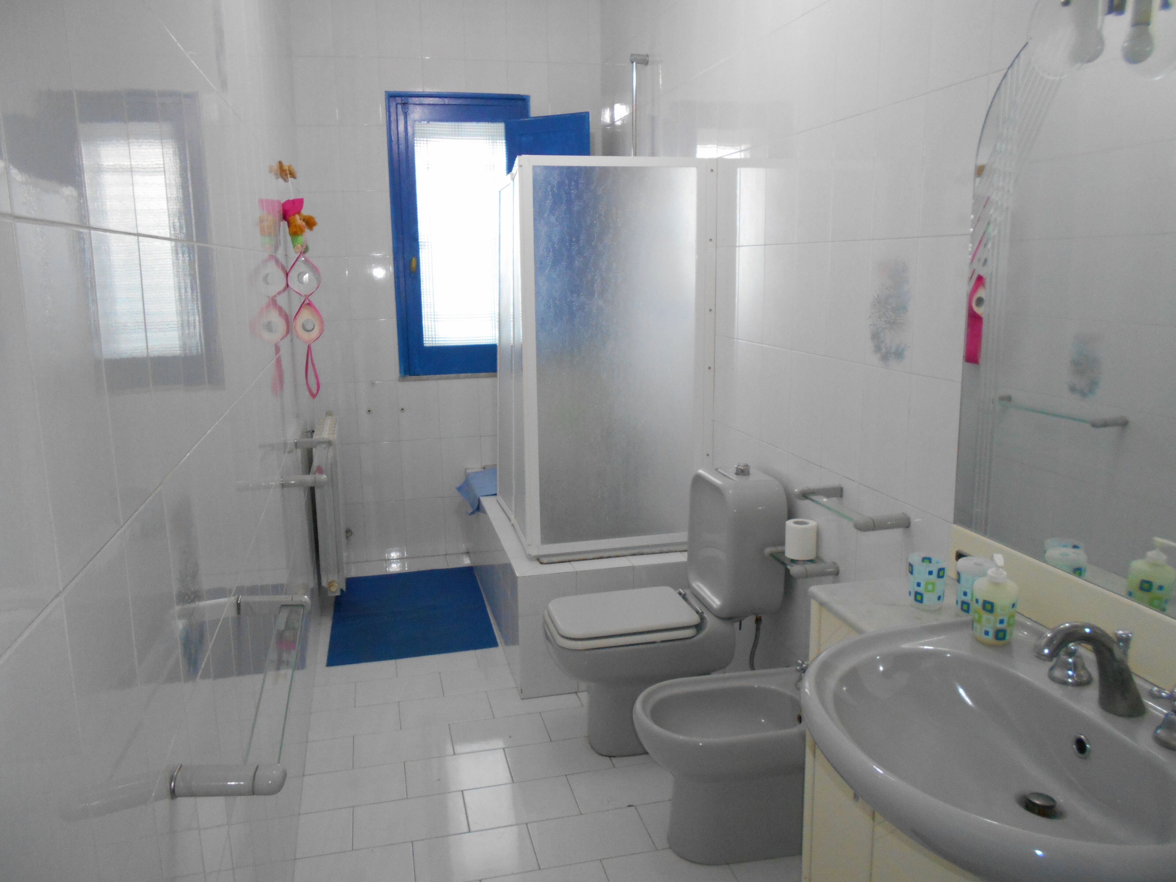 Combined shower/bathtub, free toiletries, hair dryer, bidet