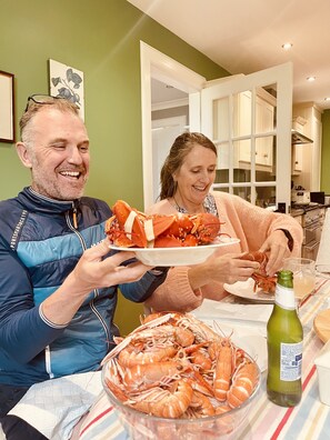 Dining - Beautiful location with sea views & beach close by.  (Isle Of Bute)