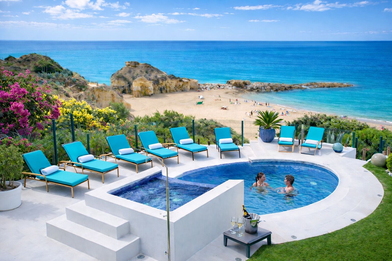 屋外プール、温水プール